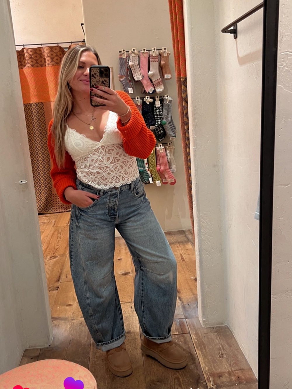 Orange Shrug Sweater